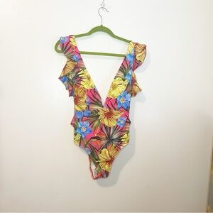 Avanova Floral One-Piece Swimsuit Medium 0016